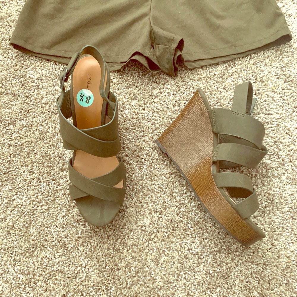 Olive Green Wedges